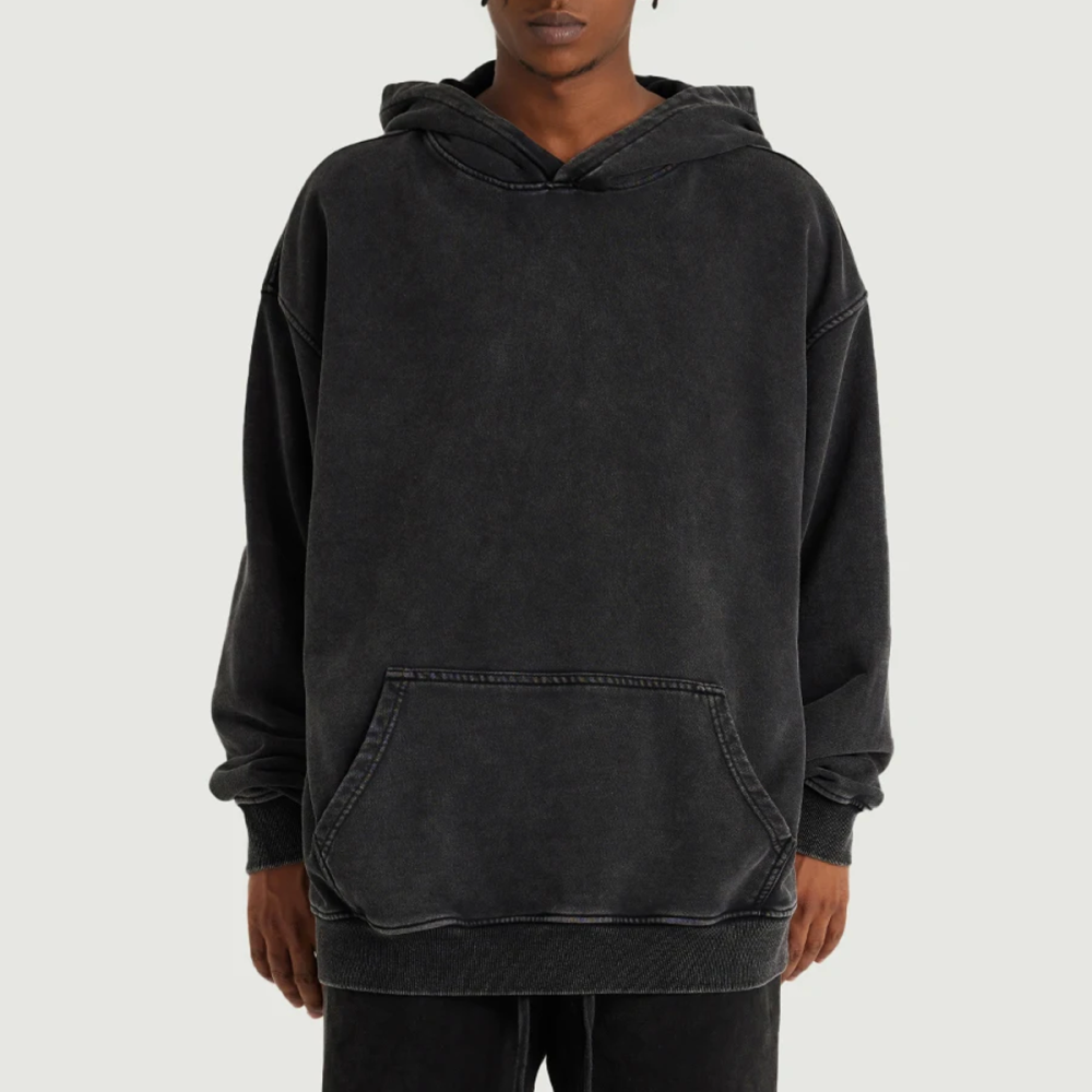 Unisex Super Heavyweight Graveyard Logo Oversized Retro Hoodie(440GSM)